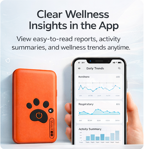 CLVIOR Smart Dog Health Monitoring Collar(No Monthly fee)